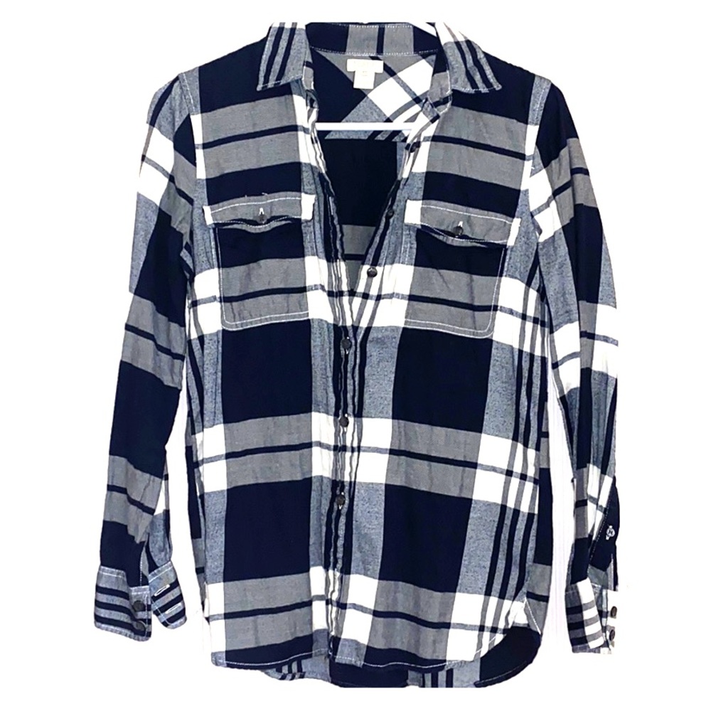 Navy Blue Flannel - JCrew